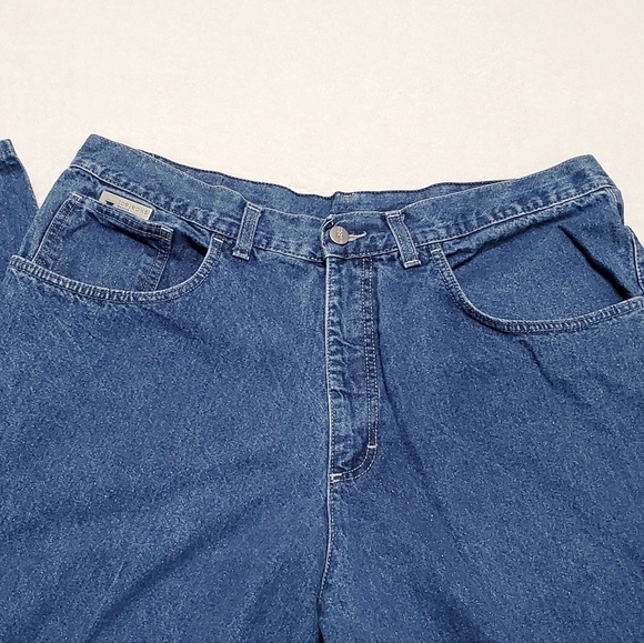 VINTAGE 90s Iceberg Italian Glitter Mod Wash Extra High Rise Loose Fit Jeans 38 - Picture 5 of 12